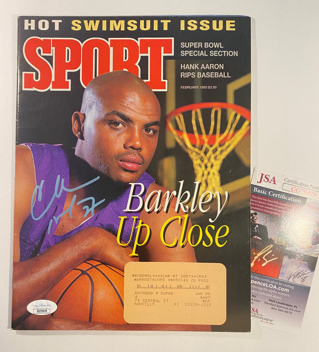 Charles Barkley Autographed Sport Magazine - JSA Authenticated (Phoenix Suns)