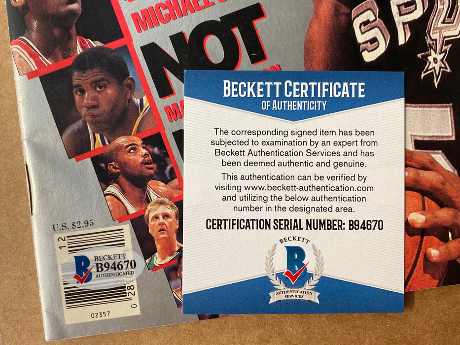 David Robinson Autographed Inside Sports Magazine - Beckett Authenticated