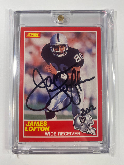 James Lofton Autographed 1989 Score Card - JSA Authenticated (Los Angeles Raiders)