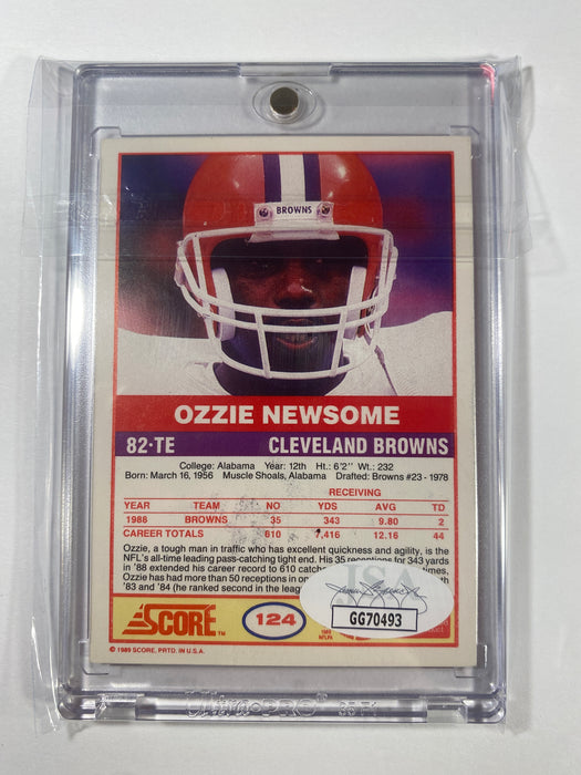 Ozzie Newsome Autographed 1989 Score Card - JSA Authenticated (Cleveland Browns)