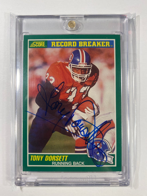 Tony Dorsett Autographed 1989 Score Card - JSA Authenticated (Denver Broncos)