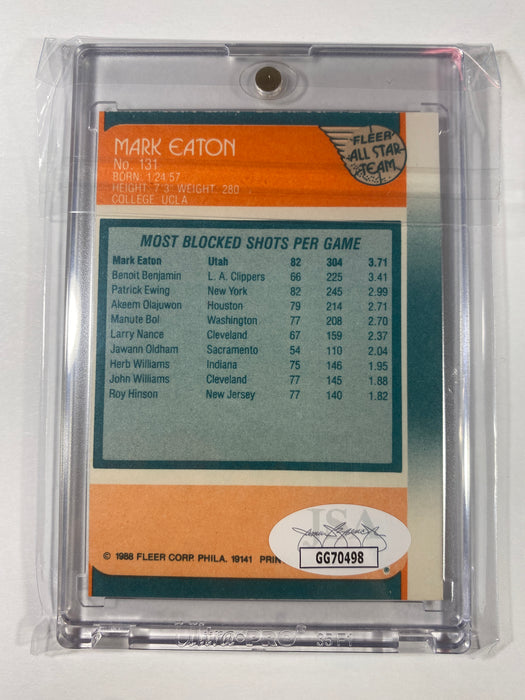 Mark Eaton Autographed 1988 Fleer AST Card (Utah Jazz)