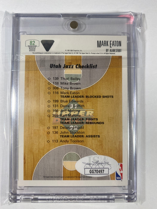 Mark Eaton Autographed 1991 Upper Deck Card (Utah Jazz)