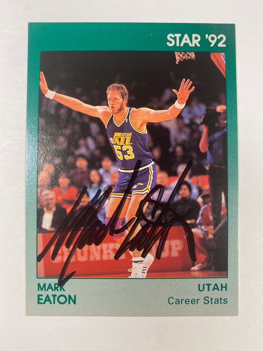Mark Eaton Autographed 1992 Star Card (Utah Jazz)