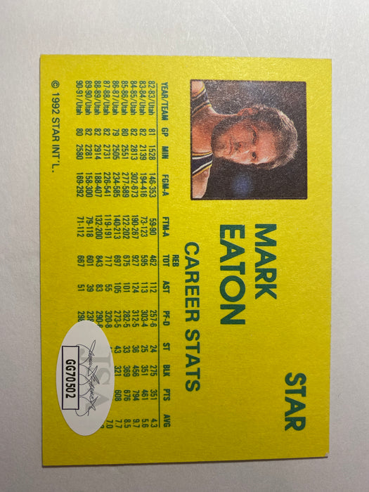 Mark Eaton Autographed 1992 Star Card (Utah Jazz)