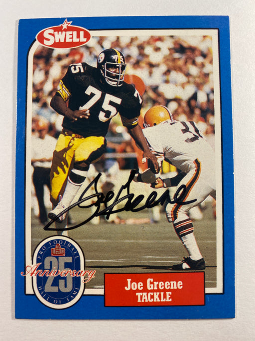 Joe Greene Autographed 1988 Swell Football Greats Card - Steelers - JSA Authenticated