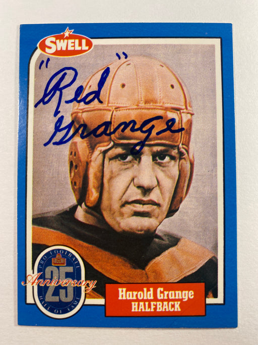 Red Grange Autographed 1988 Swell Football Greats Card - Chicago Bears - JSA Authenticated
