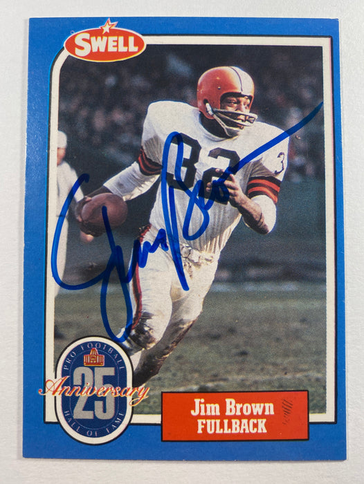 Jim Brown Autographed 1988 Swell Football Greats Card - Cleveland Browns - JSA Authenticated