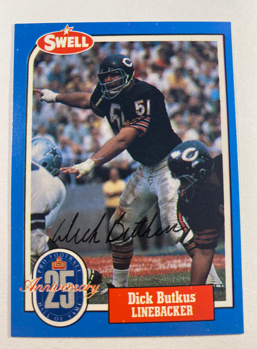 Dick Butkus Autographed 1988 Swell Football Greats Card - Chicago Bears - JSA Authenticated
