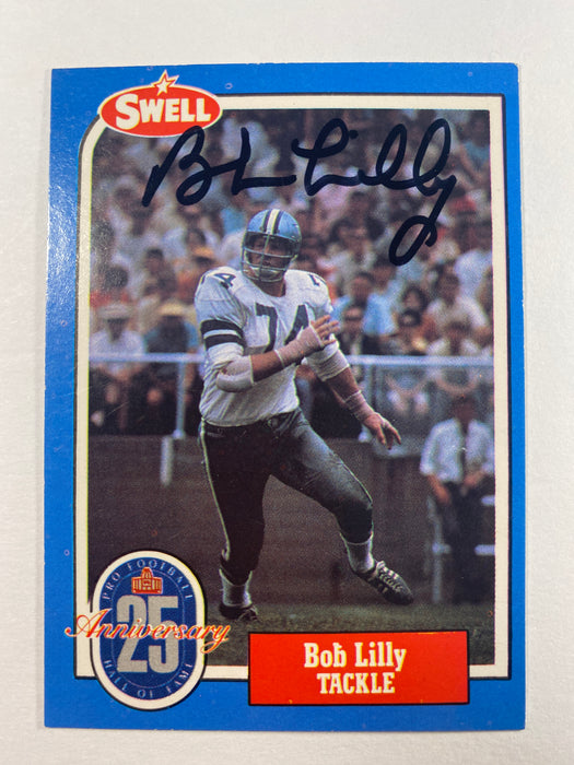Bob Lilly Autographed 1988 Swell Football Greats Card - JSA Authenticated
