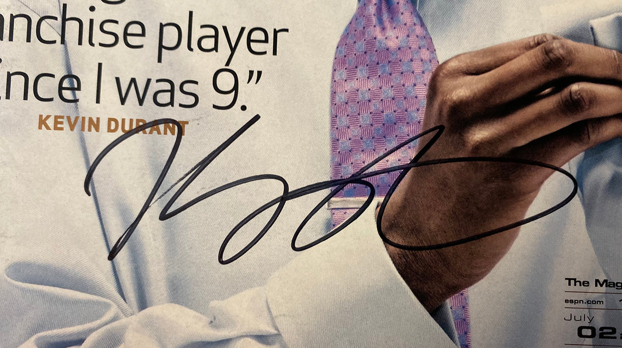 Kevin Durant Autographed ESPN Magazine - JSA Authenticated